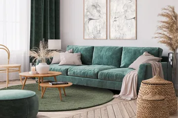 Torekov Ullmatta Rund 240 cm - Grön - Textil & mattor - Matta - Modern matta - Ullmatta