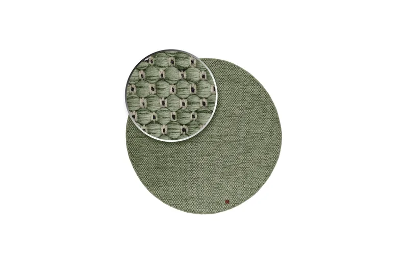 Torekov Ullmatta Rund 240 cm - Grön - Textil & mattor - Matta - Modern matta - Ullmatta