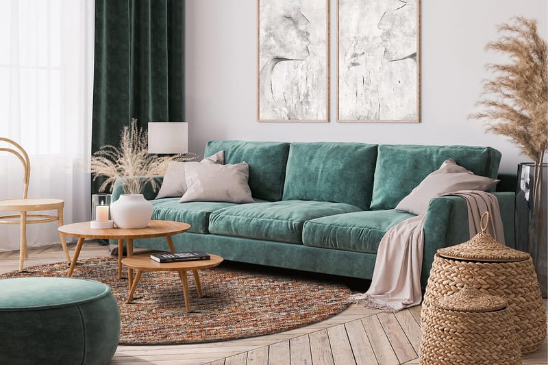 Torekov Ullmatta Rund 300 cm - Flerfärgad - Textil & mattor - Matta - Modern matta - Ullmatta