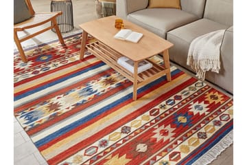 Ullmatta Jrarat 160x230 cm - Röd - Textil & mattor - Matta - Modern matta - Ullmatta