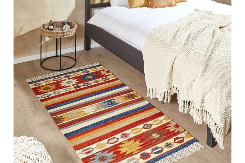 Ullmatta Jrarat 80x150 cm - Röd - Textil & mattor - Matta - Modern matta - Ullmatta