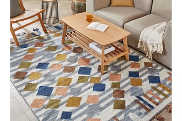 Ullmatta Kasakh 160x230 cm - Blå - Textil & mattor - Matta - Modern matta - Ullmatta