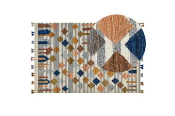 Ullmatta Kasakh 200x300 cm - Blå - Textil & mattor - Matta - Modern matta - Ullmatta