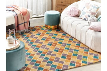 Ullmatta Keskin 200x200 cm Kvadratisk - Beige - Textil & mattor - Matta - Modern matta - Ullmatta