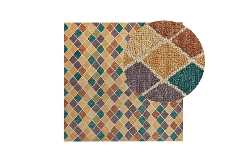 Ullmatta Keskin 200x200 cm Kvadratisk - Beige - Textil & mattor - Matta - Modern matta - Ullmatta