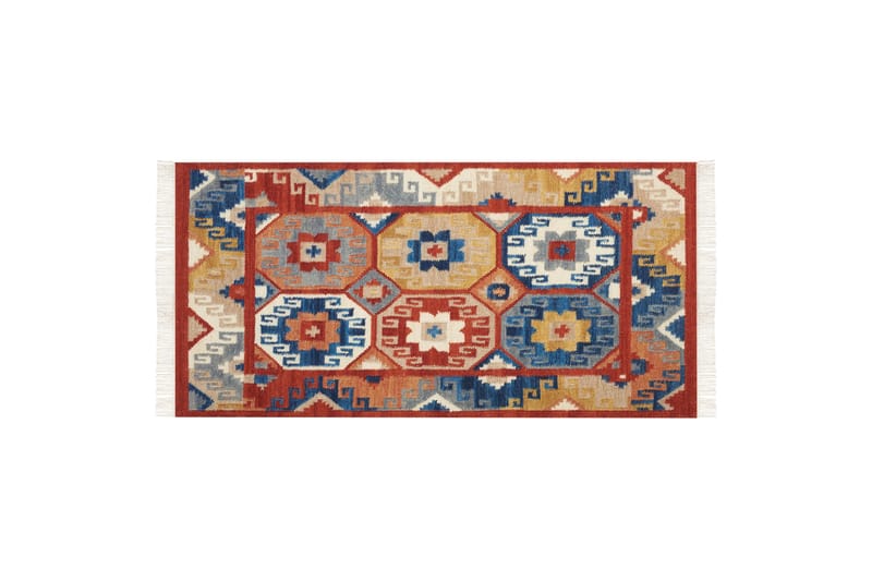 Ullmatta Lusarat 80x150 cm - Röd - Textil & mattor - Matta - Modern matta - Ullmatta