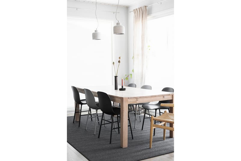 Matta Elsa 160x230 cm Svart - Vm Carpet - Ullmatta