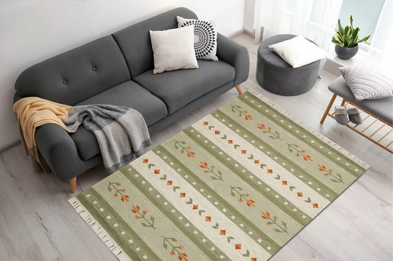 Fagersta Ullmatta 160x230 cm - Grön - Textil & mattor - Matta - Modern matta - Ullmatta