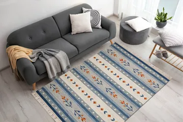 Fagersta Ullmatta 240x340 cm - Blå - Textil & mattor - Matta - Modern matta - Ullmatta