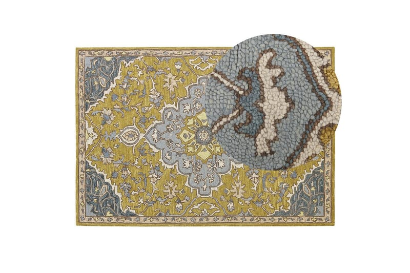 Ullmatta Mucur 140x200 cm - Gul - Textil & mattor - Matta - Modern matta - Ullmatta