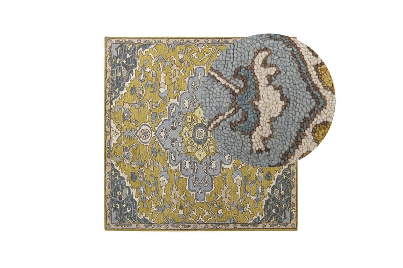 Ullmatta Mucur 200x200 cm - Gul - Textil & mattor - Matta - Modern matta - Ullmatta