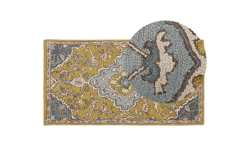Ullmatta Mucur 80x150 cm - Gul - Textil & mattor - Matta - Modern matta - Ullmatta