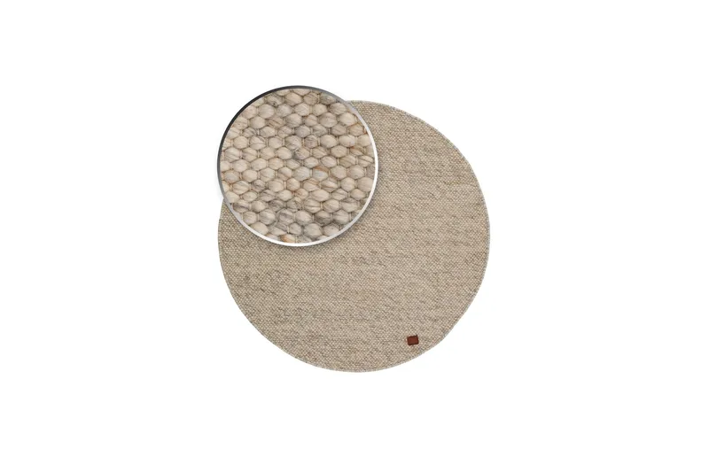 Skagen Ullmatta 200 cm Rund - Sandmelange - Textil & mattor - Matta - Modern matta - Ullmatta