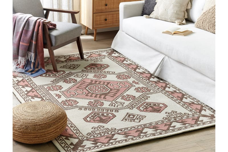 Ullmatta Tomarza 200x200 cm Kvadratisk - Brun - Textil & mattor - Matta - Modern matta - Ullmatta