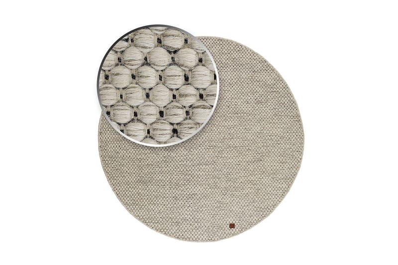 Torekov Ullmatta Rund 200 cm - Vit - Textil & mattor - Matta - Modern matta - Ullmatta