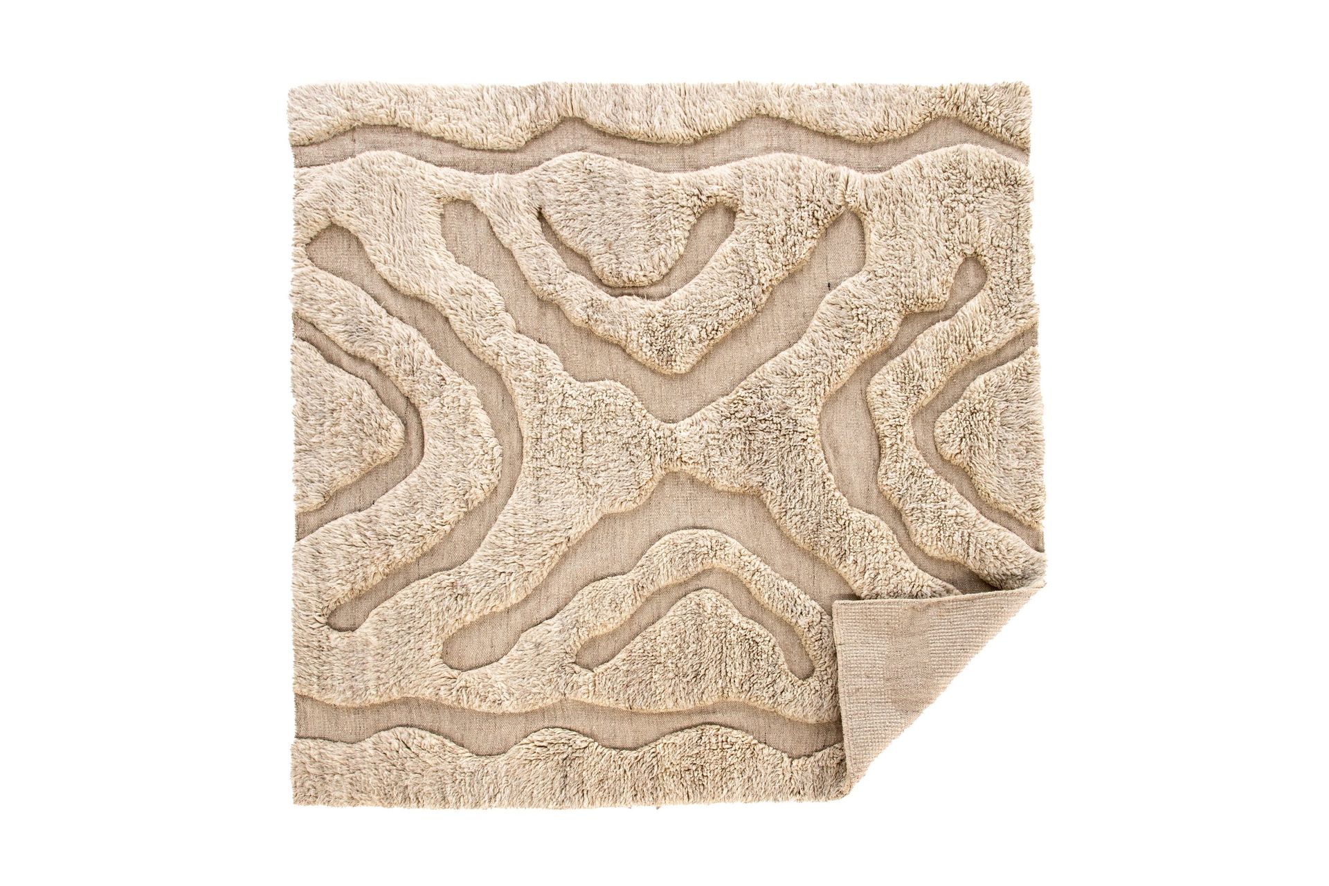 trondheim x josefin lustig ullmatta 402x400 cm beige - vind