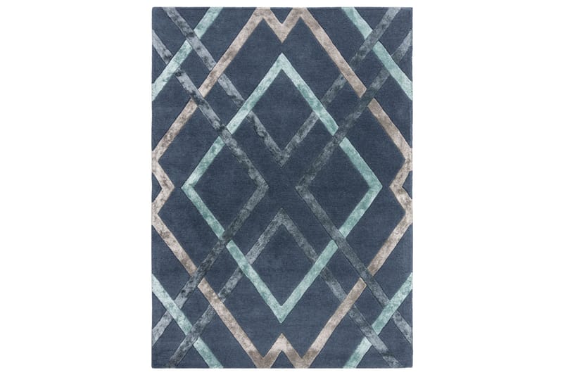 Ullmatta Architect Trellis 120x170 cm Blå - Flair Rugs - Textil & mattor - Matta - Modern matta - Ullmatta