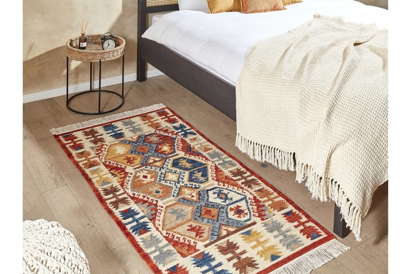 Ullmatta Vanashen 80x150 cm - Röd - Textil & mattor - Matta - Modern matta - Ullmatta
