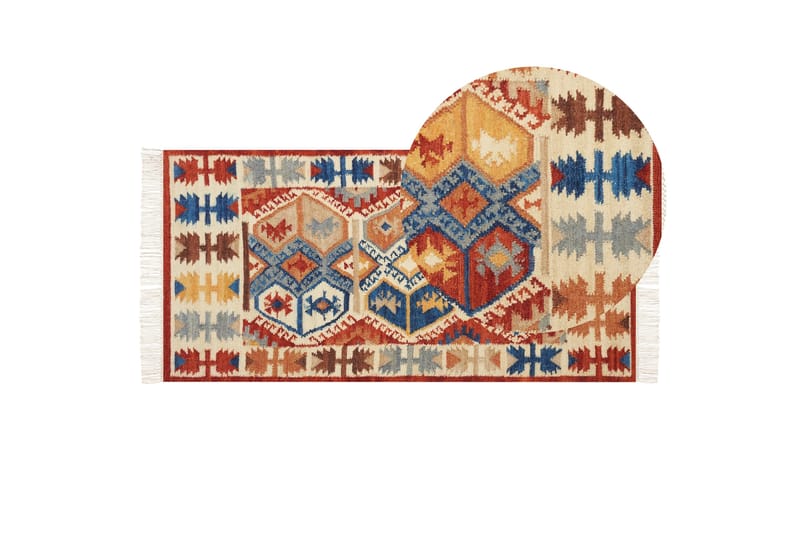 Ullmatta Vanashen 80x150 cm - Röd - Textil & mattor - Matta - Modern matta - Ullmatta
