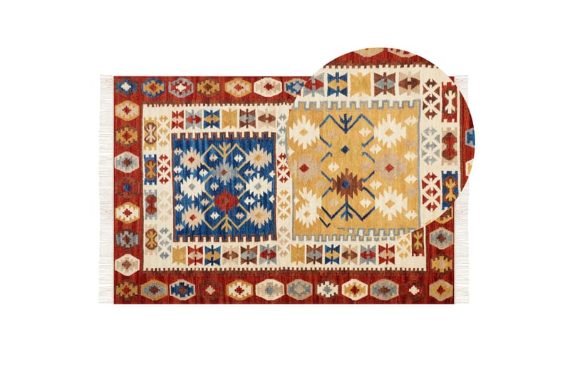 Ullmatta Voskehat 200x300 cm - Röd - Textil & mattor - Matta - Modern matta - Gångmatta