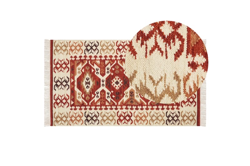 Ullmatta Voskevaz 80x150 cm - Orange - Textil & mattor - Matta - Modern matta - Ullmatta