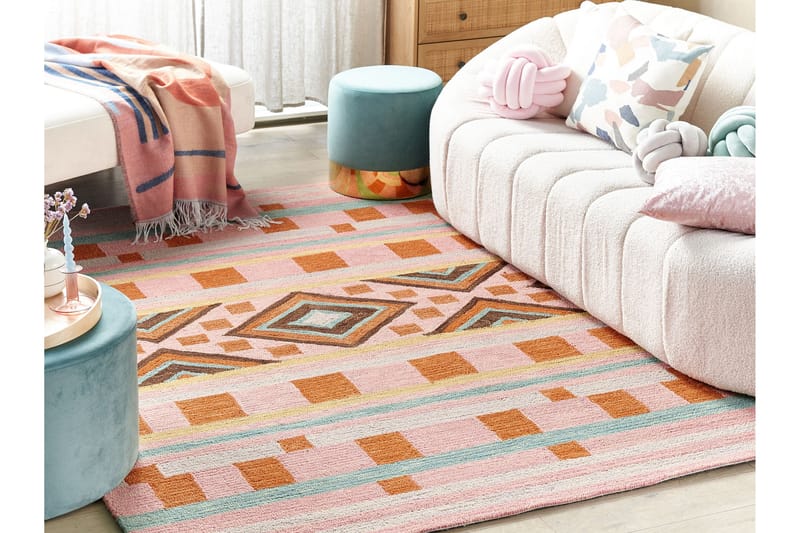Ullmatta Yomra 200x200 cm Kvadratisk - Brun - Textil & mattor - Matta - Modern matta - Ullmatta