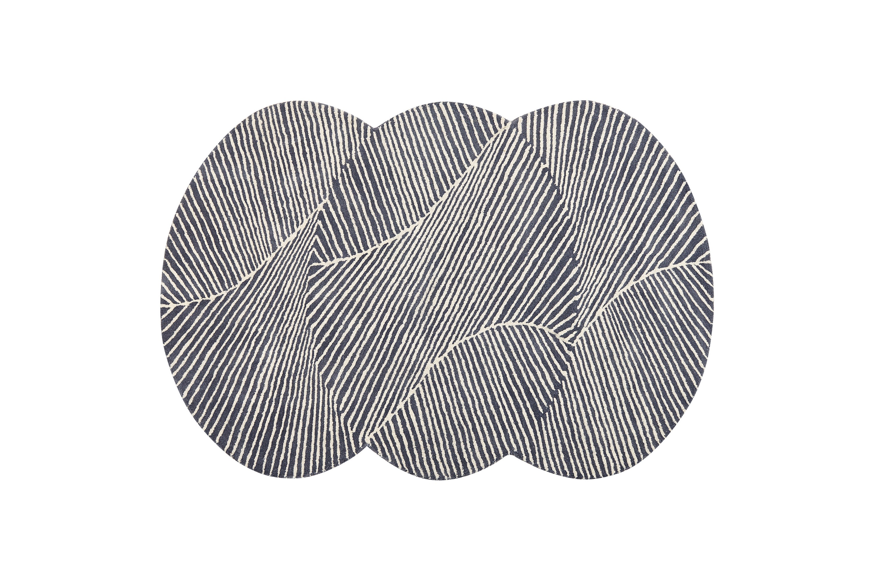 Ullmatta Zabol 140x200 cm Oval Svart/Vit