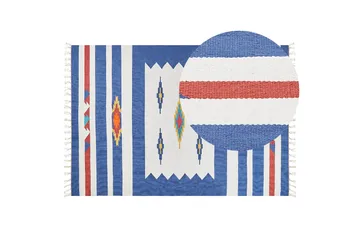 Varser Bomullsmatta 200x300 cm - Blå - Textil & mattor - Matta - Modern matta - Bomullsmatta