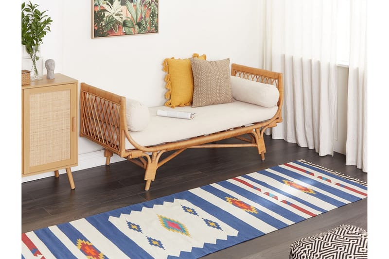 Varser Bomullsmatta 80x300 cm - Blå - Textil & mattor - Matta - Modern matta - Bomullsmatta