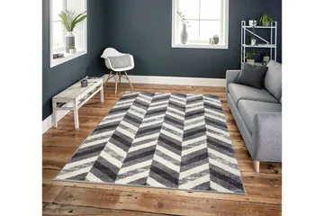 Verona Matta 160x230 cm Ljusgrå/Vit - D-sign - Textil & mattor - Matta - Modern matta - Ullmatta
