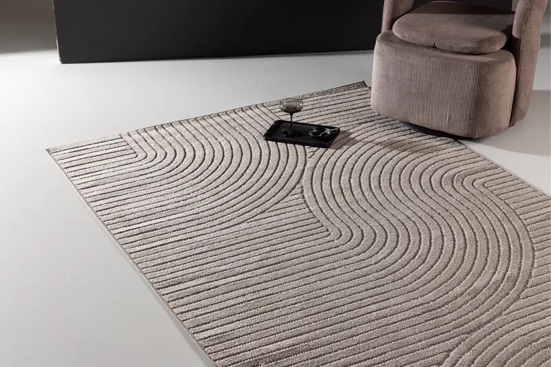 Vince Plastmatta 200x290 cm - Brun - Textil & mattor - Matta - Modern matta - Viskosmatta & konstsilkesmatta