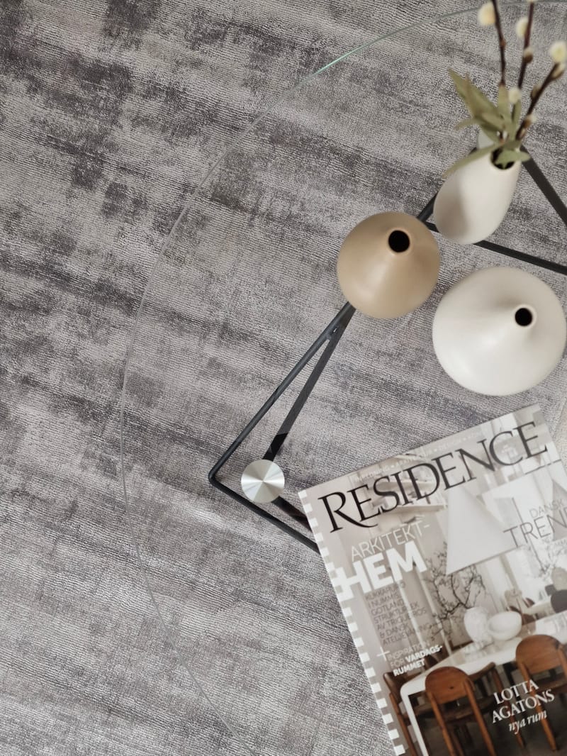 Tribeca Viskosmatta 160x230 cm Rektangulär - Grå - Textil & mattor - Matta - Modern matta - Viskosmatta & konstsilkesmatta