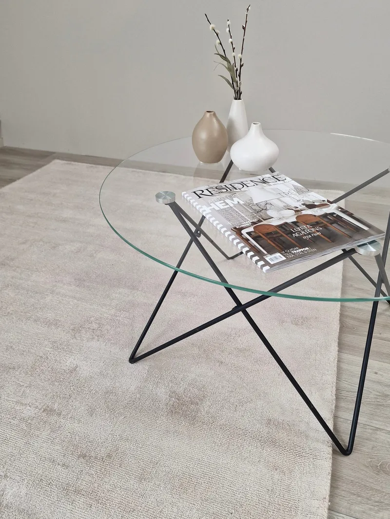 Tribeca Viskosmatta 160x230 cm Rektangulär - Natur - Textil & mattor - Matta - Modern matta - Viskosmatta & konstsilkesmatta