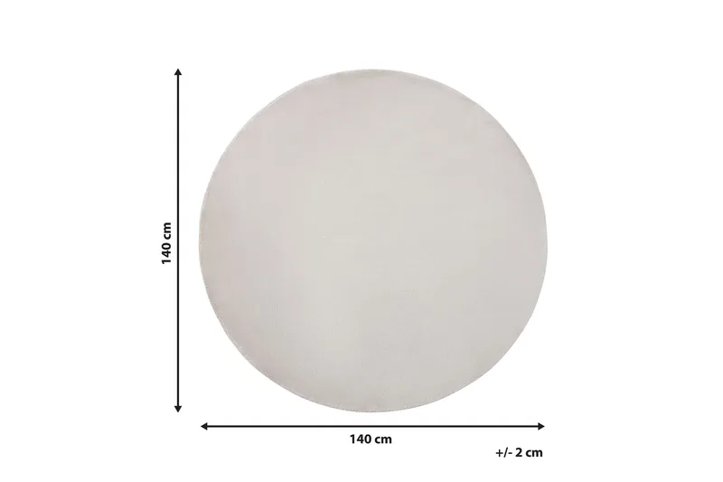 Brinckman Viskosmatta Rund 140 cm - Ljusgrå - Textil & mattor - Matta - Modern matta - Viskosmatta & konstsilkesmatta