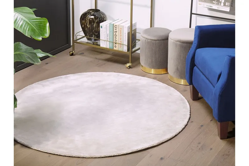 Brinckman Viskosmatta Rund 140 cm - Ljusgrå - Textil & mattor - Matta - Modern matta - Viskosmatta & konstsilkesmatta