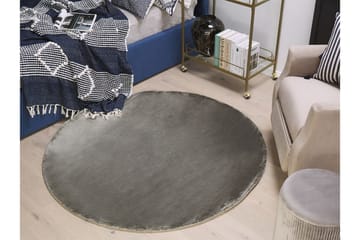 Brinckman Viskosmatta Rund 140 cm - Mörkgrå - Textil & mattor - Matta - Modern matta - Viskosmatta & konstsilkesmatta