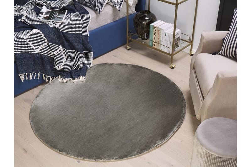 Brinckman Viskosmatta Rund 140 cm - Mörkgrå - Textil & mattor - Matta - Modern matta - Viskosmatta & konstsilkesmatta