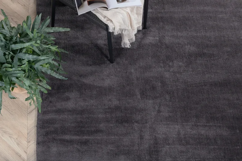 Undra Viskos-look Matta 250x350 - Mörkgrå - Textil & mattor - Matta - Modern matta - Viskosmatta & konstsilkesmatta