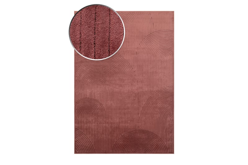 Viskosmatta Amore Art Rektangulär 160x230 cm - Dusty Rose - Viskosmatta & konstsilkesmatta