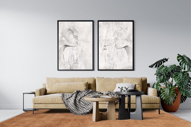 Viskosmatta Amore Plain Rektangulär 160x230 cm - Terracotta - Viskosmatta & konstsilkesmatta