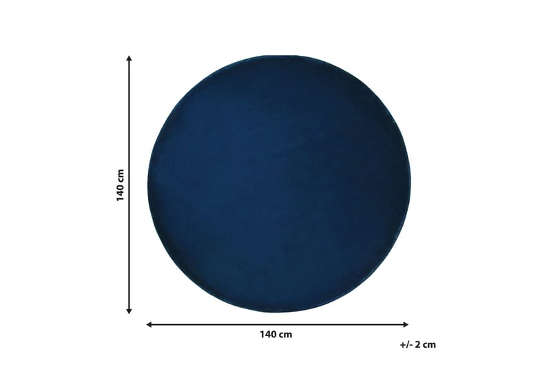 Viskosmatta Maturino 140 cm Rund - Marinblå - Viskosmatta & konstsilkesmatta