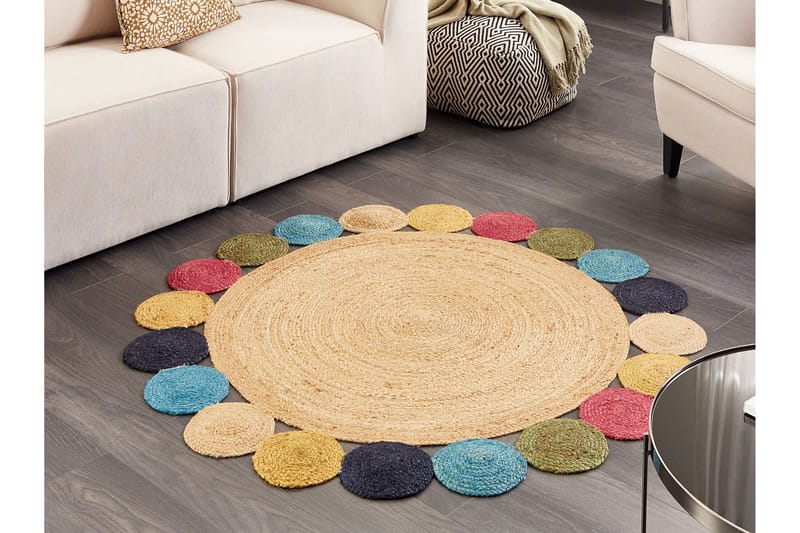 Vostan Jutematta 140 cm Rund - Beige - Textil & mattor - Matta - Modern matta - Jutematta & hampamatta