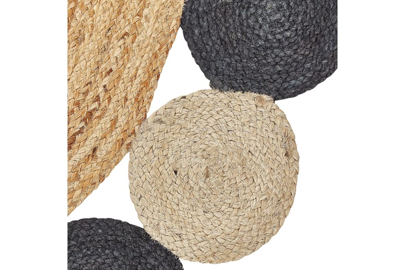 Vostan Jutematta 140 cm Rund - Svart - Textil & mattor - Matta - Modern matta - Jutematta & hampamatta