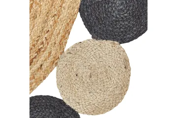 Vostan Jutematta 140 cm Rund - Svart - Textil & mattor - Matta - Modern matta - Jutematta & hampamatta