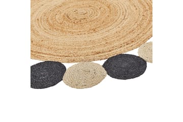 Vostan Jutematta 140 cm Rund - Svart - Textil & mattor - Matta - Modern matta - Jutematta & hampamatta