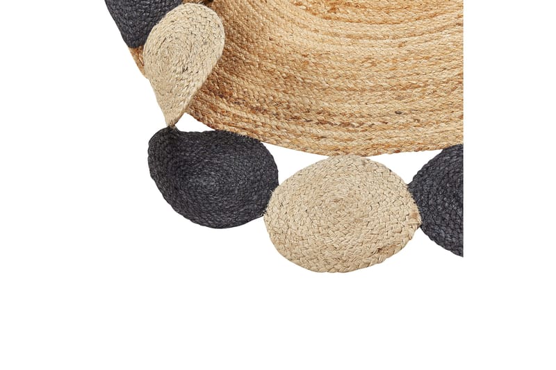 Vostan Jutematta 140 cm Rund - Svart - Textil & mattor - Matta - Modern matta - Jutematta & hampamatta