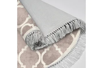 Alanur Home Matta 100x100 cm - Cremevit/Brun - Textil & mattor - Matta - Modern matta - Wiltonmatta