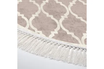 Alanur Home Matta 100x100 cm - Cremevit/Brun - Textil & mattor - Matta - Modern matta - Wiltonmatta