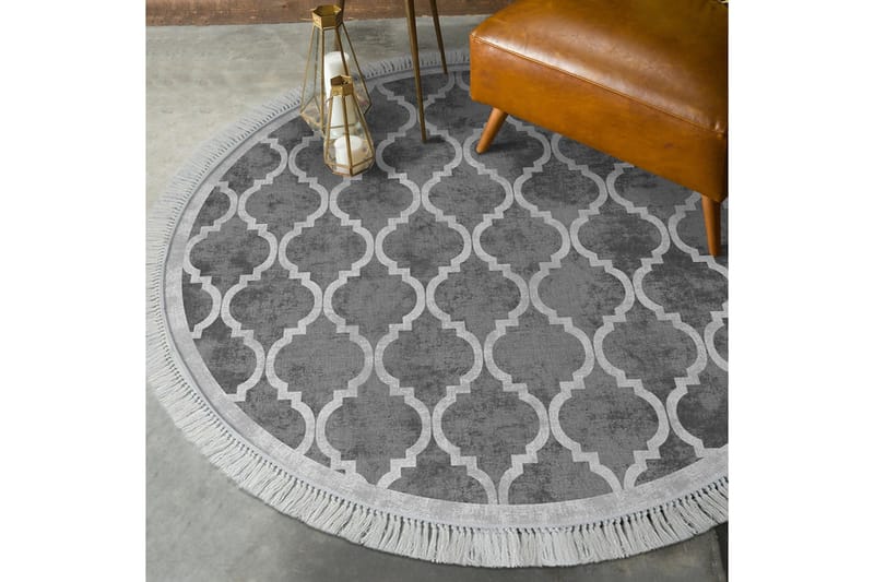 Alanur Home Matta 100x100 cm - Grå - Textil & mattor - Matta - Modern matta - Wiltonmatta