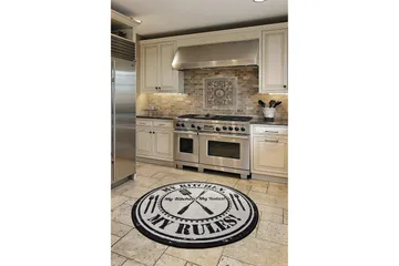 Annchen Matta Rund 100 cm - Flerfärgad/Sammet - Textil & mattor - Matta - Modern matta - Wiltonmatta